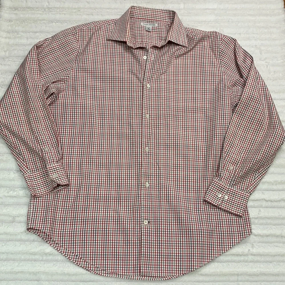 Banana Republic Men's Xlarge XL Plaid Button Down Shirt Cotton